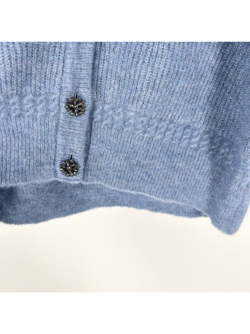 NWT Sézane Othello Baby Alpaca Cardigan in Ice Blue - Picture 5 of 11